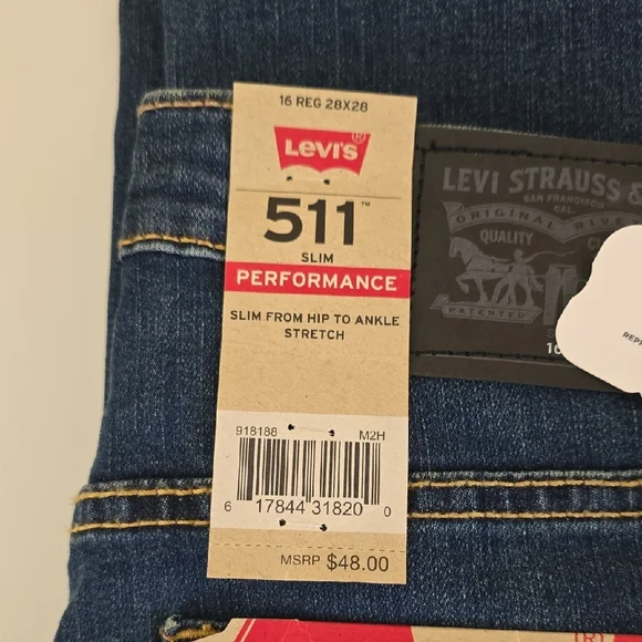 Levi's Men's Blue Jeans - Picture 4 of 5